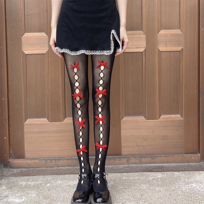 Decorated Fishnet Stockings - Grlfriend Club