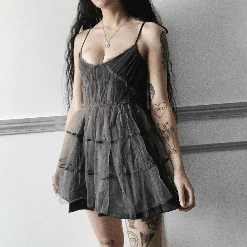 Gothic Chiffon Sundress - Grlfriend Club