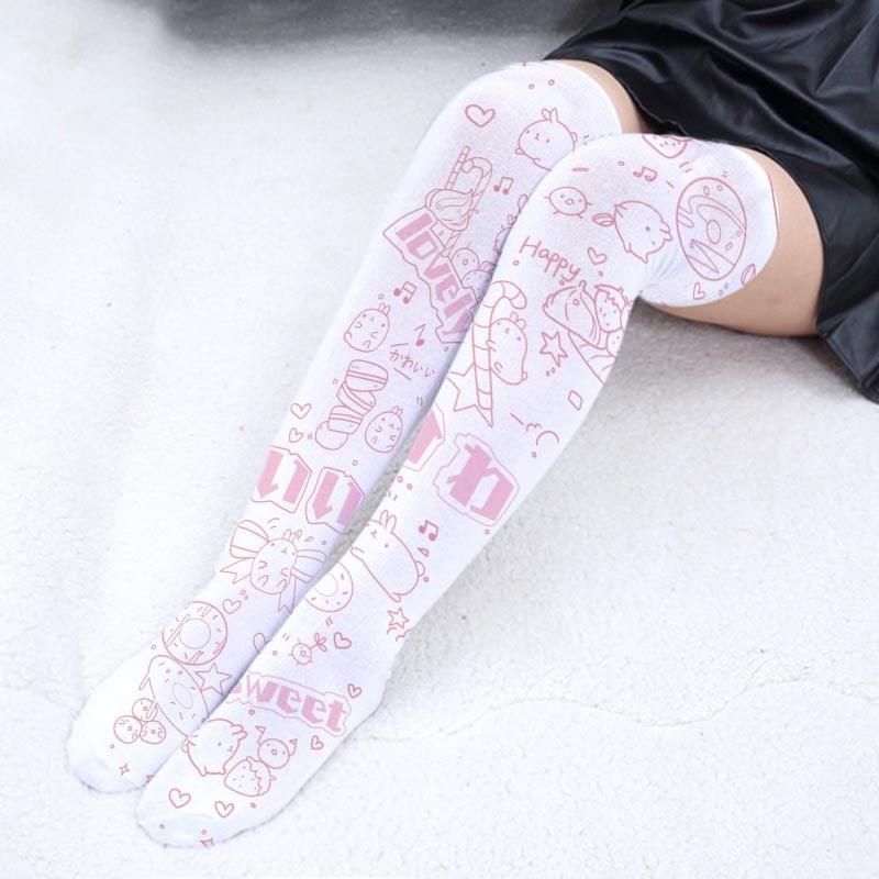 Kawaii Cartoon Stockings - Grlfriend Club