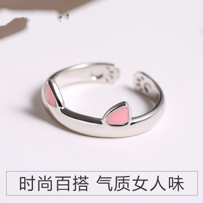 Silver Cat Ear Ring - Grlfriend Club