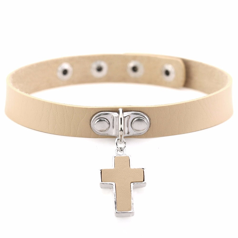 Gothic Cross Chokers - Grlfriend Club