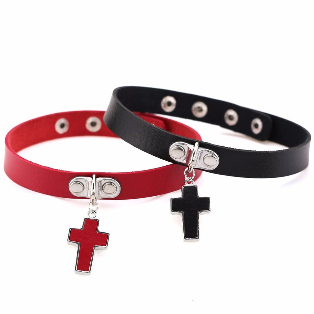 Gothic Cross Chokers - Grlfriend Club