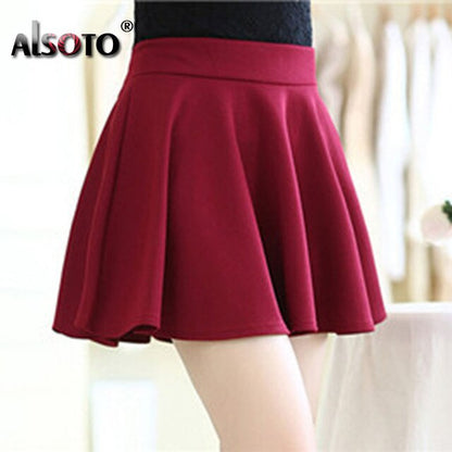 ALSOTO Summer Style Sexy Skirt for Girl Korean Skirts Womens Faldas Anti emptied saia lady Skater pleated mini Skirt tutu - Grlfriend Club