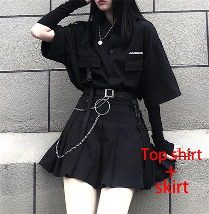 Punk Skirt and Shirt Set - Grlfriend Club