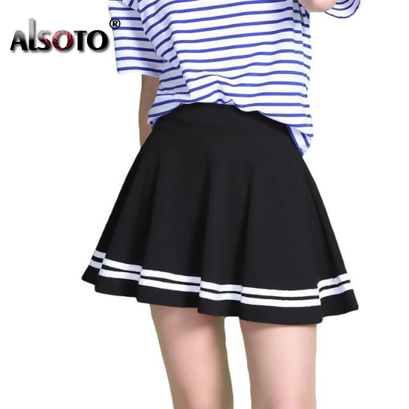 ALSOTO Summer Style Sexy Skirt for Girl Korean Skirts Womens Faldas Anti emptied saia lady Skater pleated mini Skirt tutu - Grlfriend Club