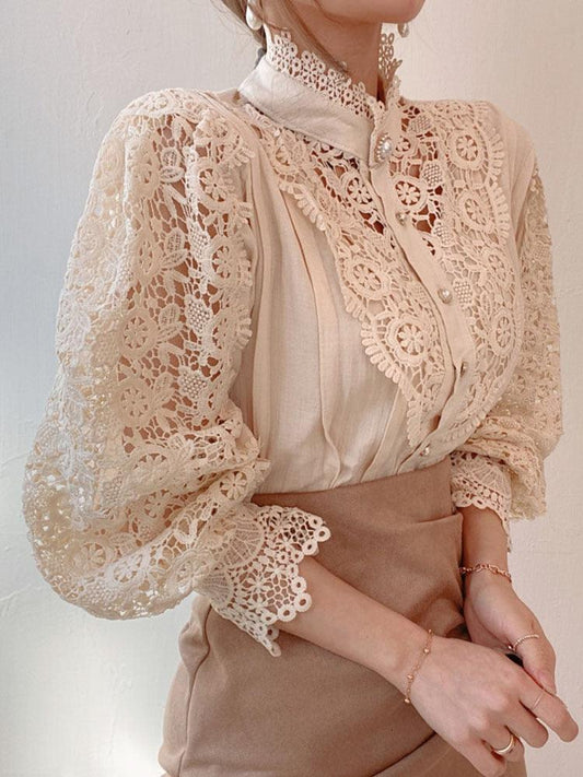 Floral Lace Blouse - Grlfriend Club