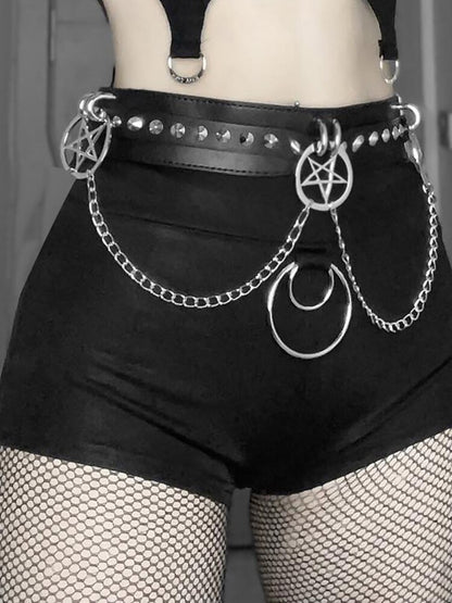 Chained Belt Short Shorts - Grlfriend Club