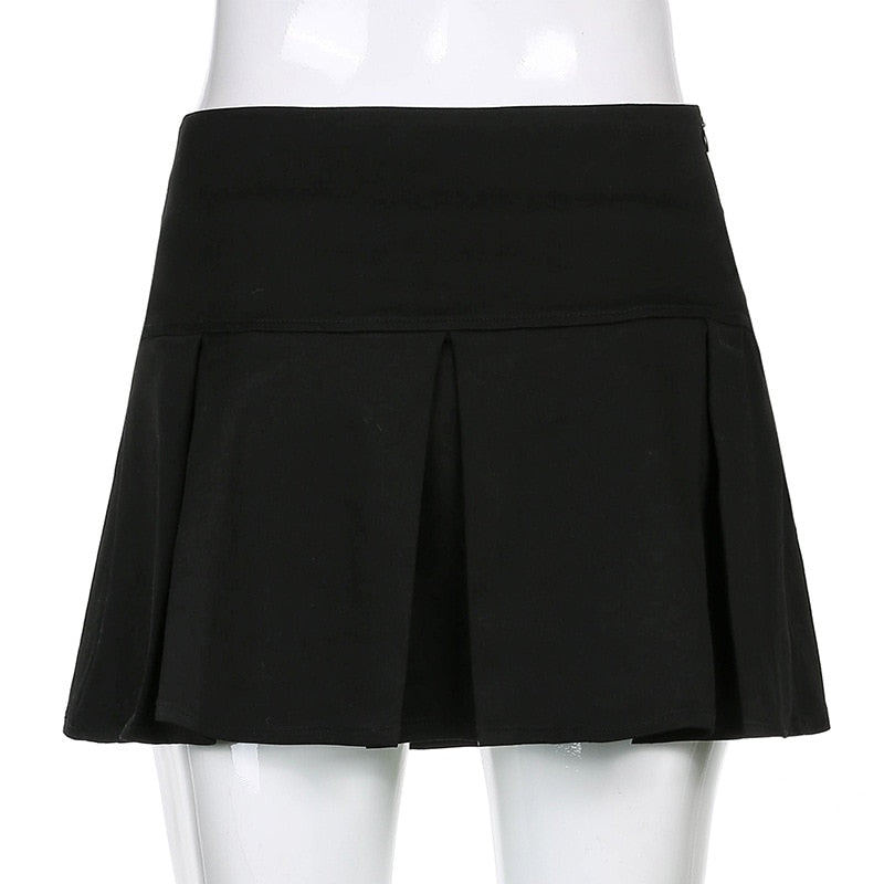 Double Belted Skater Skirt - Grlfriend Club