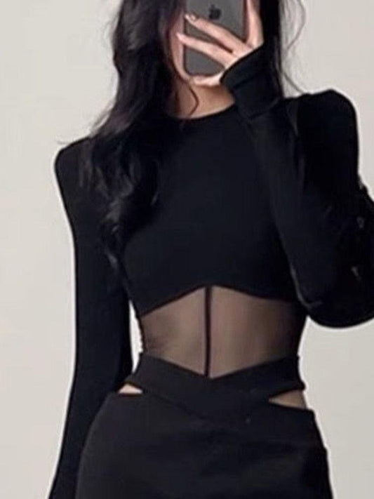 Cut-Out Mesh Top - Grlfriend Club