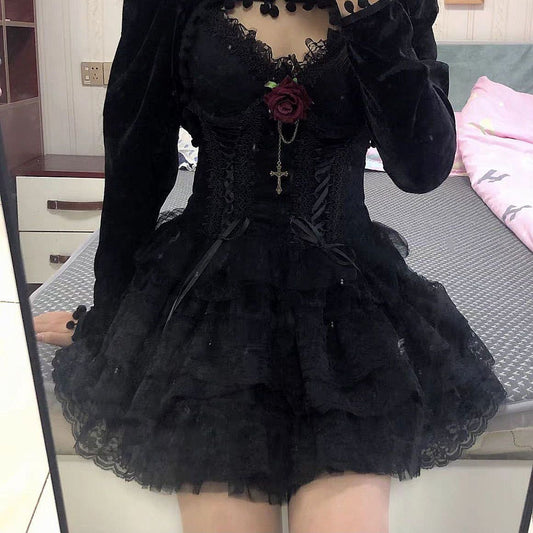 Gothic Tulle and Lace Set - Grlfriend Club
