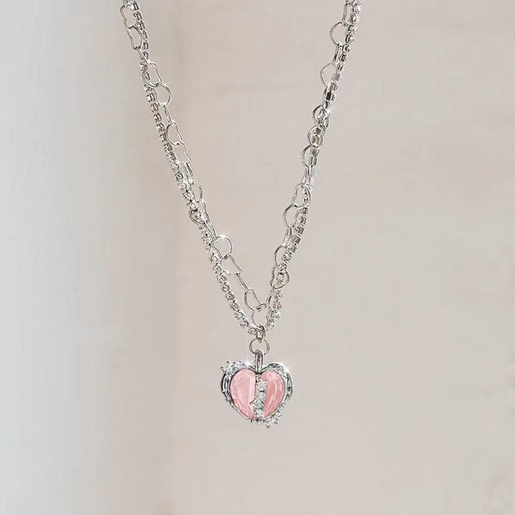 Pink Sparkle Necklace - Grlfriend Club