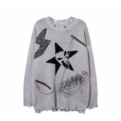 Grunge Destroyed Sweater - Grlfriend Club