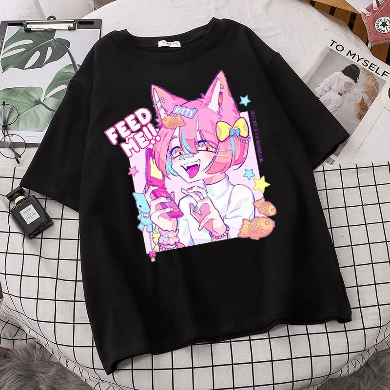 Goth Kawaii Short Sleeve Top - Grlfriend Club