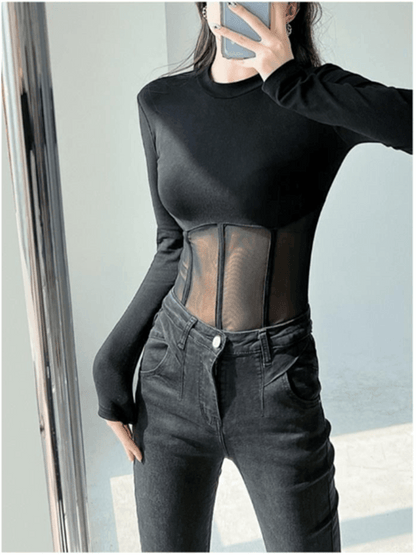 Cut-Out Mesh Top - Grlfriend Club