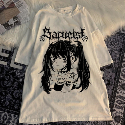 Oversized Anime T-Shirt - Grlfriend Club