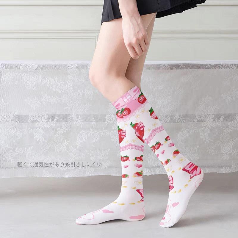 Pink Kawaii Knee Highs - Grlfriend Club