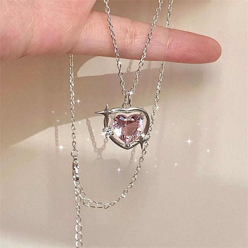 Pink Sparkle Necklace - Grlfriend Club