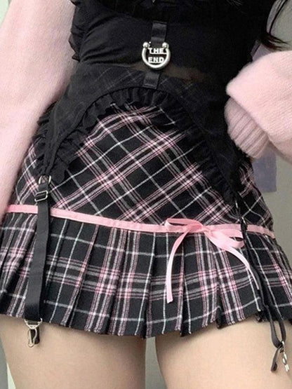 Kawaii Plaid Skirt - Grlfriend Club