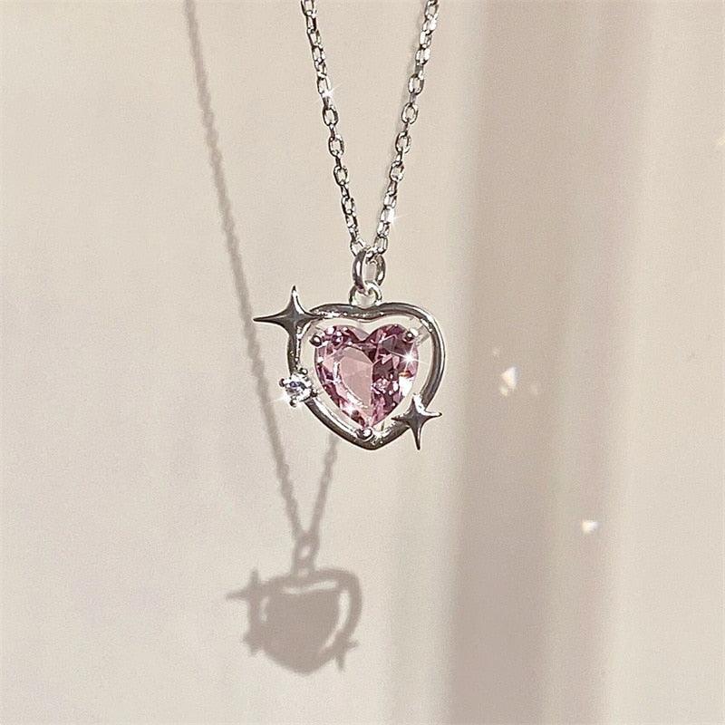 Pink Sparkle Necklace - Grlfriend Club