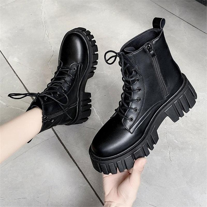 Platform Combat Boots - Grlfriend Club