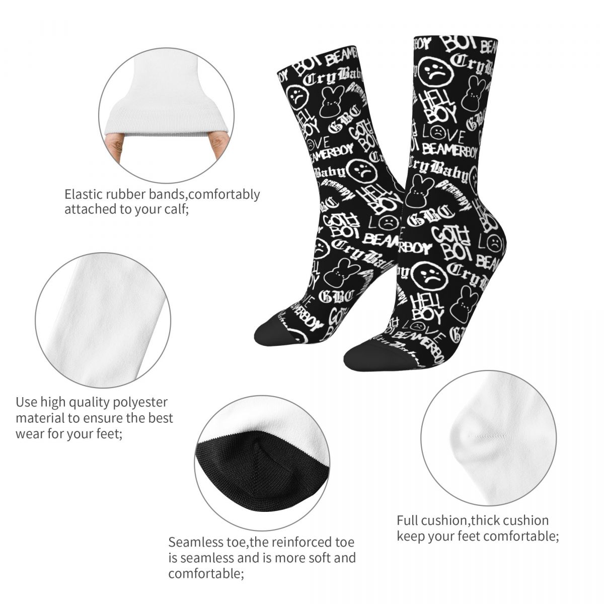 Graffiti Ankle Socks - Grlfriend Club