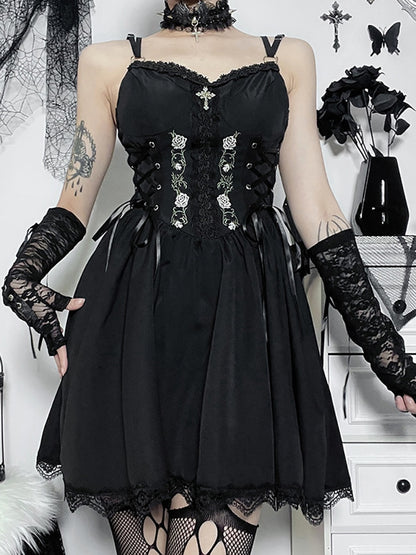 Gothic Corseted Summer Dress - Grlfriend Club