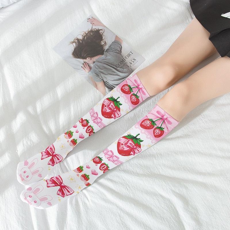 Pink Kawaii Knee Highs - Grlfriend Club