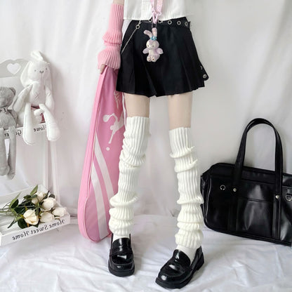 Knee-High Knitted Leg Warmers - Grlfriend Club