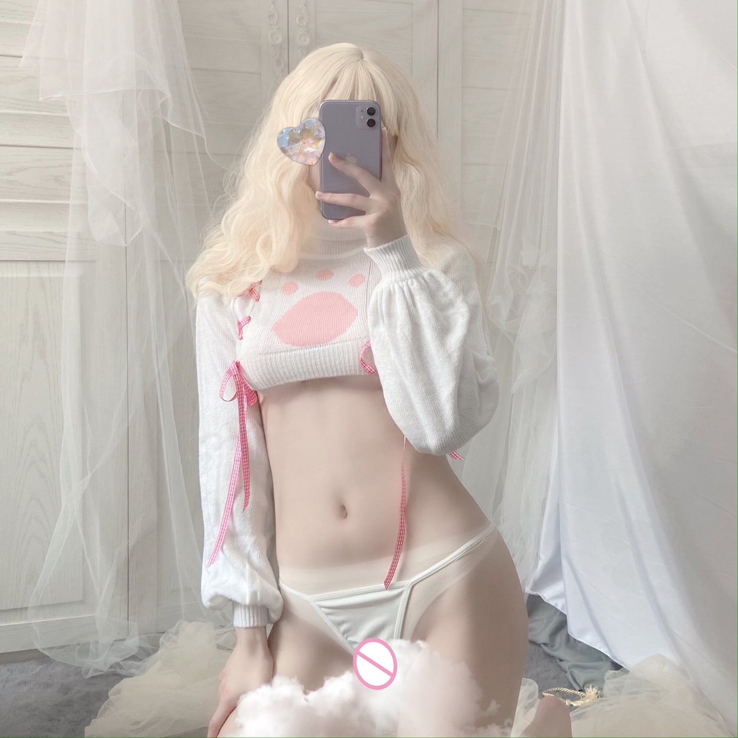 sexy Lingerie set Cat claw pattern Kawaii girl top and panty Temptation Erotic Underwear Costume cosplay Women Porno Lenceria - Grlfriend Club