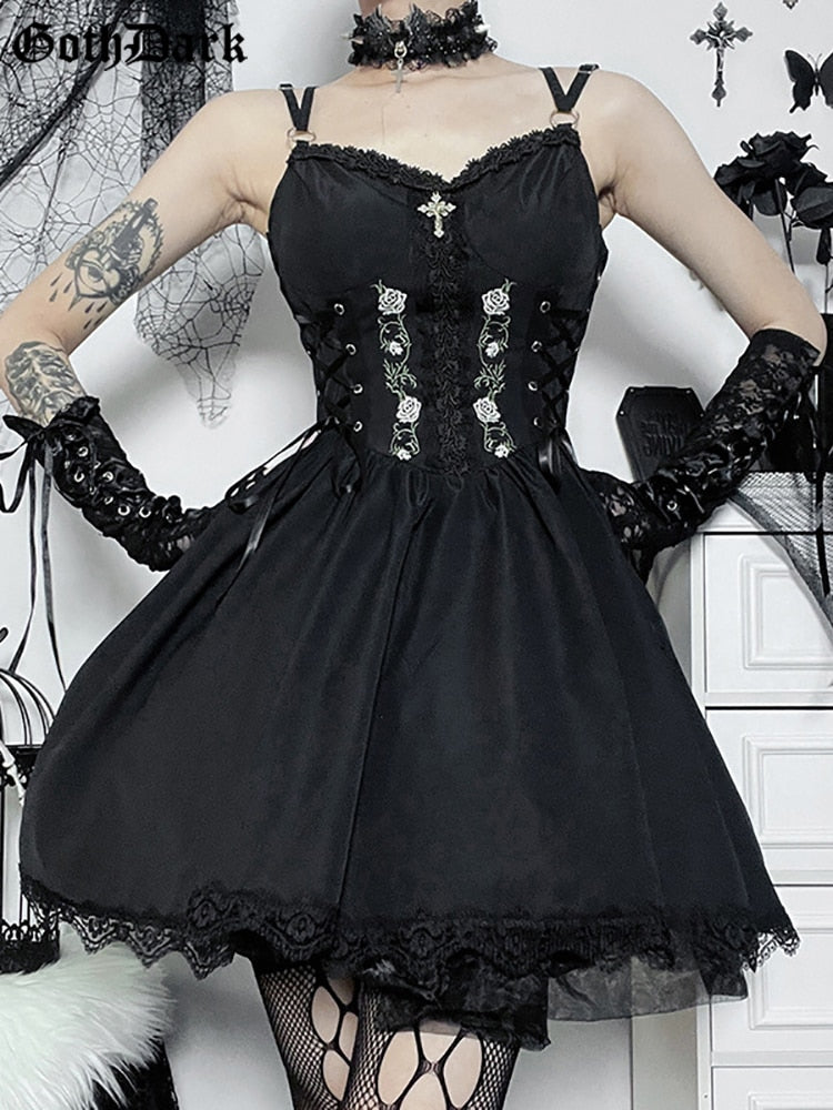 Gothic Corseted Summer Dress - Grlfriend Club