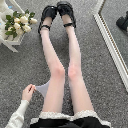 Black and White Lace Stockings - Grlfriend Club