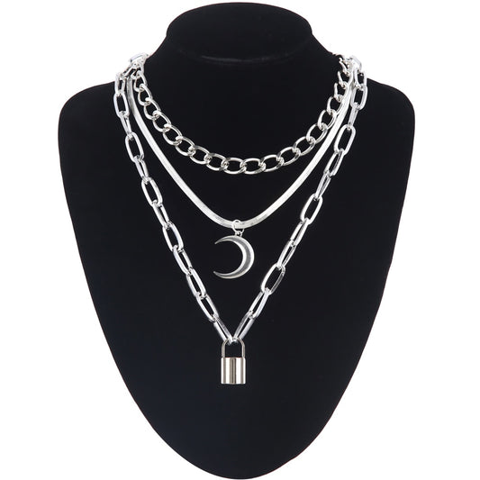 Crescent Moon Necklace Set - Grlfriend Club