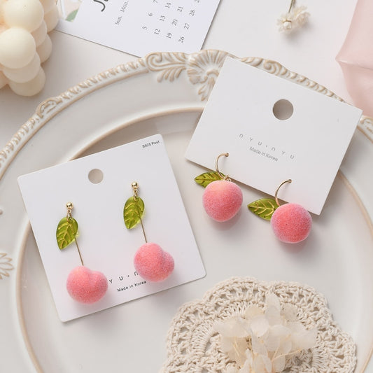 Dangling Peach Earrings - Grlfriend Club