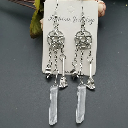 Raw Quartz Witchy Earrings - Grlfriend Club