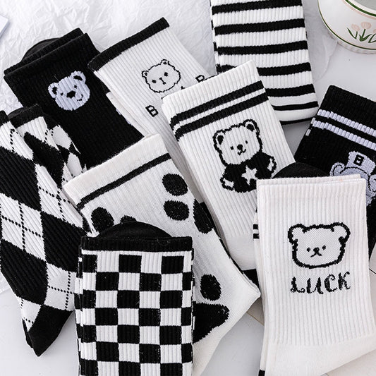 Retro Cute Bear Socks - Grlfriend Club