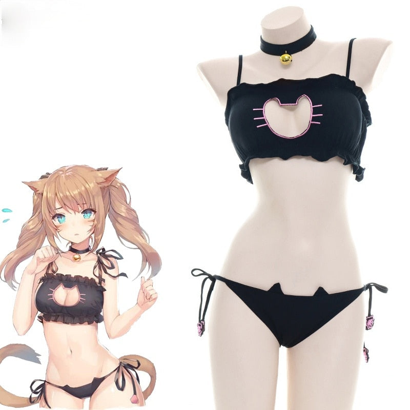 Kawaii Cat Two-Piece - Grlfriend Club