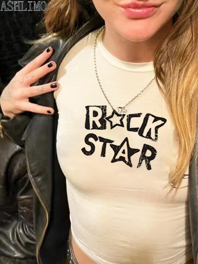 Rock Star Cropped Tee - Grlfriend Club