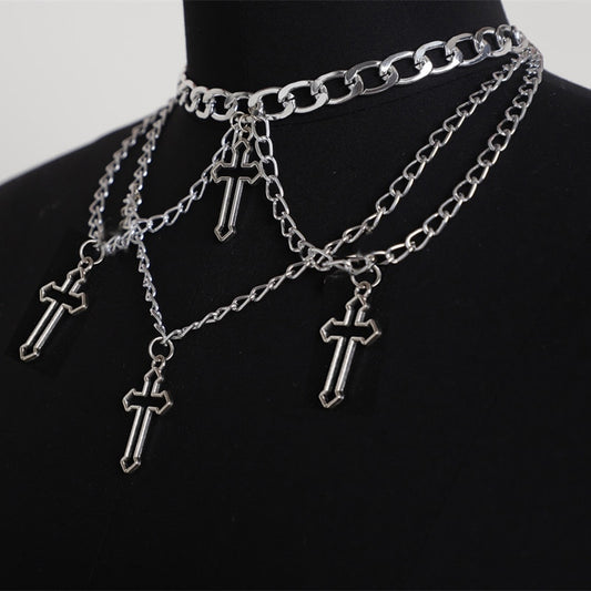 Gothic Cross Choker Set - Grlfriend Club